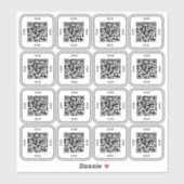 Cafe Tafel QR Code Sticker | Digitaal Menu Scannen (Vel)