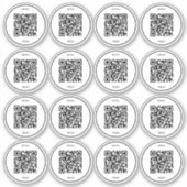 Cafe Tafel QR Code Sticker | Digitaal Menu Scannen (Voorkant)