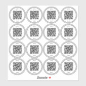 Cafe Tafel QR Code Sticker | Digitaal Menu Scannen (Vel)