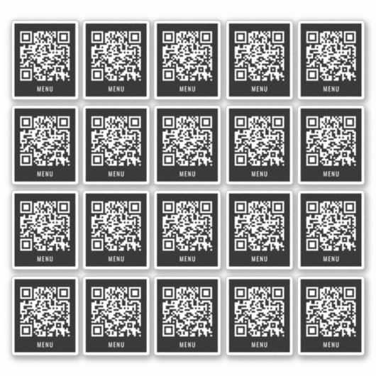 Cafe Tafel QR Code Sticker | Digitaal Menu Scannen (Voorkant)