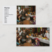 Cafe - Temptages 1915 Visitekaartje (Voorkant / Achterkant)