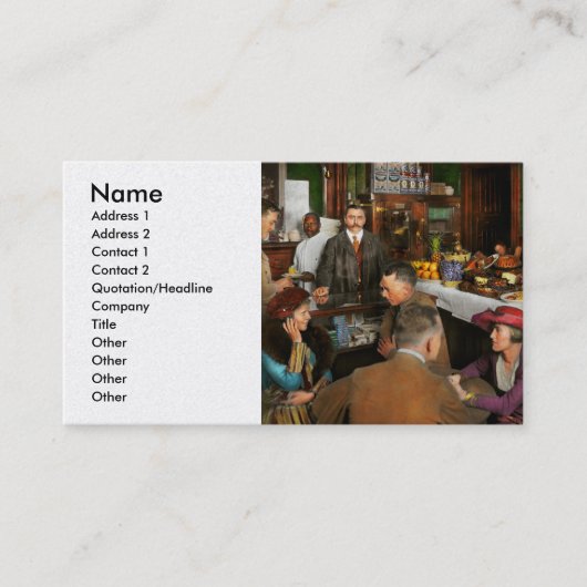 Cafe - Temptages 1915 Visitekaartje (Voorkant)