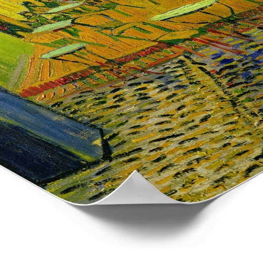 Cafe Terrace Arles, Place du Forum, 1888 Poster (Hoek)