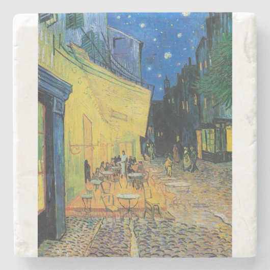 Cafe Terrace at Night 1888 by Vincent van Gogh Stenen Onderzetter (Voorkant)