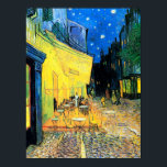 Café Terrace at Night (1888) Vincent Van Gogh Art Poster<br><div class="desc">Dit Café Terrace in Night (1888) poster voor landschapskunst met fijne kunst toont het beroemde Post-Impressionistische schilderij van Vincent Van Gogh van het mooie Arles yellow night café. De penseelstreken in deze heldere schilderijen van Van Gogh zijn ongelooflijk expressief en spontaan, en ze schijnen met elegantie en tijdloze schoonheid. De...</div>