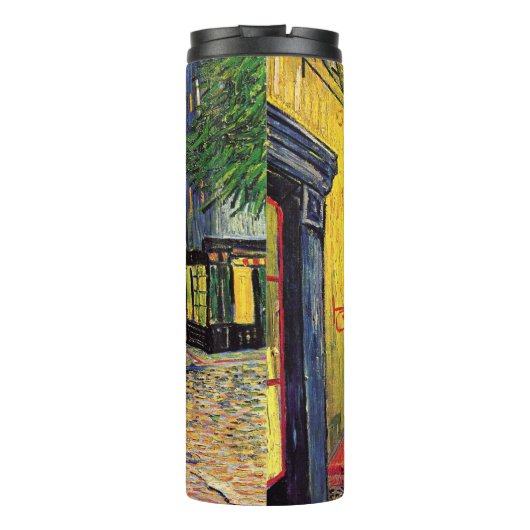 Cafe Terrace at Night by Vincent van Gogh Thermosbeker (Achterkant)