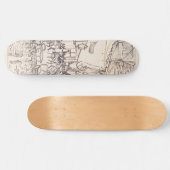 Cafe Terrace at Night, Fine Art Sketch, Van Gogh Persoonlijk Skateboard (Horizontaal)