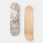 Cafe Terrace at Night, Fine Art Sketch, Van Gogh Persoonlijk Skateboard (Voorkant)