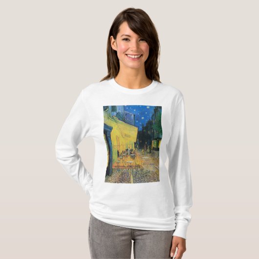 Cafe Terrace bij nacht 1888 door Vincent van Gogh T-shirt (Voorkant volledig)