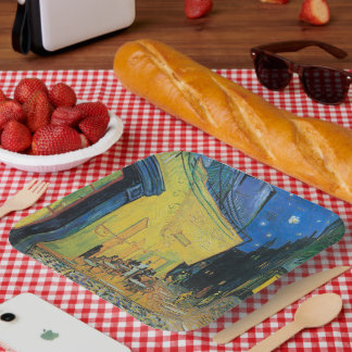 Café Terrace bij Nacht (1888) Papieren Bordje