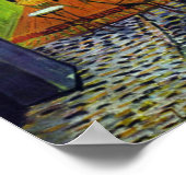 Cafe Terrace bij nacht door Van Gogh Poster (Hoek)