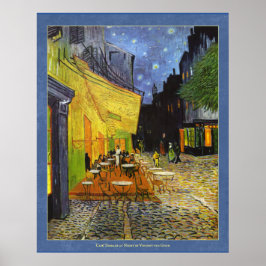 Cafe Terrace bij nacht door van Gogh Poster