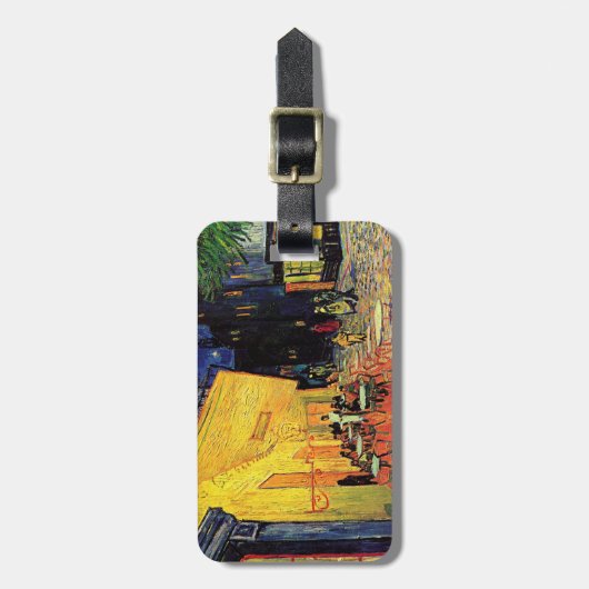 Cafe Terrace bij nacht door Vincent van Gogh Bagagelabel (Voorkant verticaal)