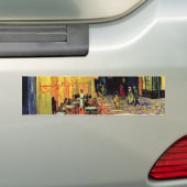 Cafe Terrace bij nacht door Vincent van Gogh Bumpersticker (Op auto)