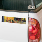 Cafe Terrace bij nacht door Vincent van Gogh Bumpersticker (Op Truck)