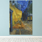 Cafe Terrace bij nacht door Vincent van Gogh Canvas Afdruk (Insitu (Houten vloer))