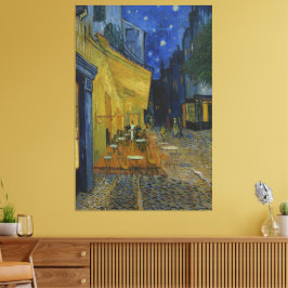 Cafe Terrace bij nacht door Vincent van Gogh Canvas Afdruk