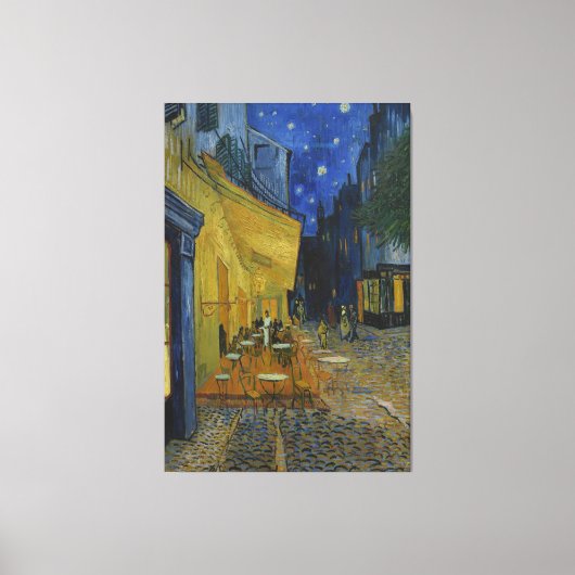 Cafe Terrace bij nacht door Vincent van Gogh Canvas Afdruk (Voorkant)