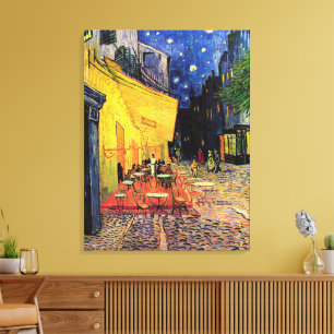 Cafe Terrace bij nacht door Vincent van Gogh Canvas Afdruk