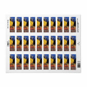 Cafe Terrace bij nacht door Vincent van Gogh Etiket (Full Sheet)
