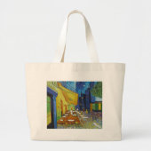 Cafe Terrace bij nacht door Vincent Van Gogh Grote Tote Bag (Voorkant)