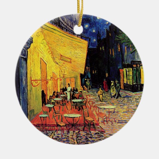 Cafe Terrace bij nacht door Vincent van Gogh Keramisch Ornament (Voorkant)