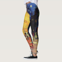 Cafe Terrace bij nacht door Vincent van Gogh Leggings