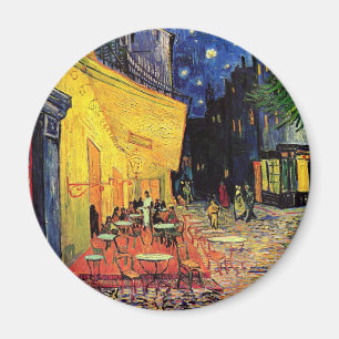 Cafe Terrace bij nacht door Vincent van Gogh Magneet