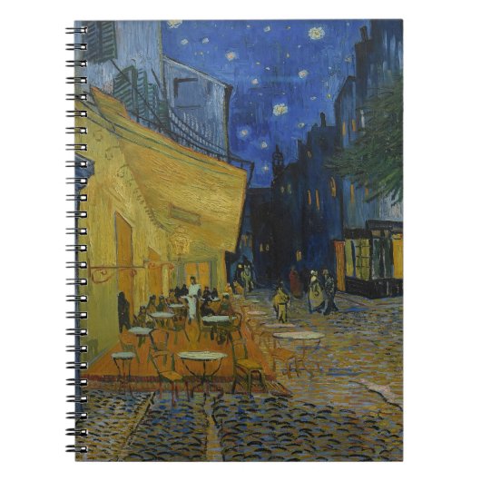 Cafe Terrace bij nacht door Vincent van Gogh Notitieboek (Voorkant)