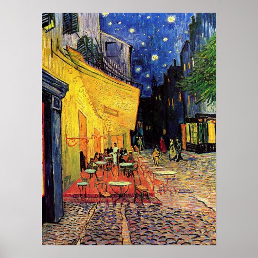 Cafe Terrace bij nacht door Vincent van Gogh Poster (Voorkant)