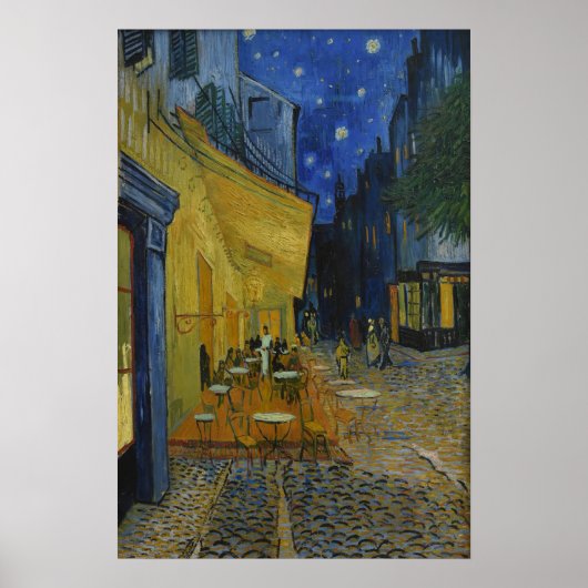 Cafe Terrace bij nacht door Vincent van Gogh Poster (Voorkant)