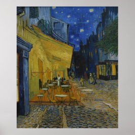 Cafe Terrace bij nacht door Vincent van Gogh Poster