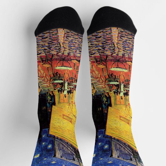 Cafe Terrace bij nacht door Vincent van Gogh Sokken (Top)