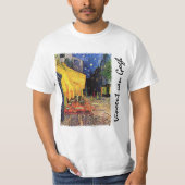 Cafe Terrace bij nacht door Vincent van Gogh T-shirt (Voorkant)