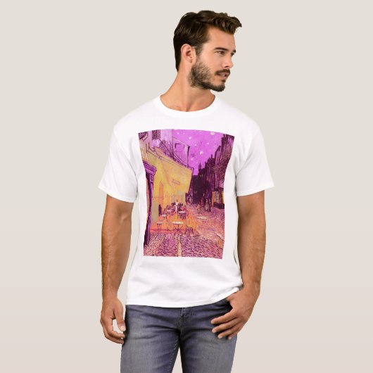 Café Terrace bij nacht door Vincent van Gogh T-shirt (Voorkant volledig)