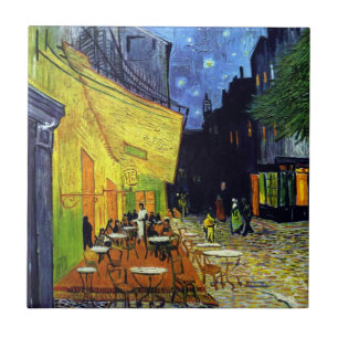 Cafe Terrace bij nacht door Vincent Van Gogh Tegeltje