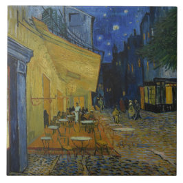 Cafe Terrace bij nacht door Vincent van Gogh Tegeltje