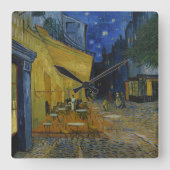 Cafe Terrace bij nacht door Vincent van Gogh Vierkante Klok (Voorkant)