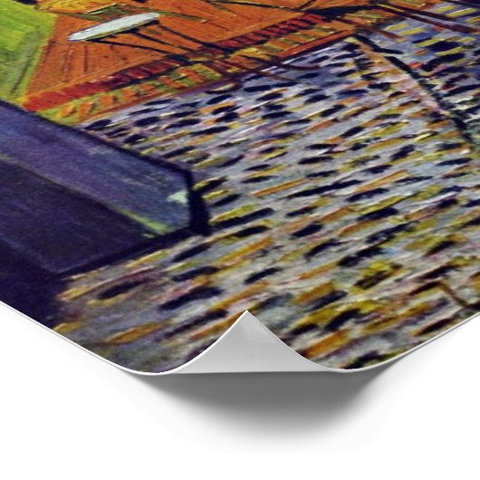 Cafe Terrace bij nacht door Vincent Willem van Gog Poster (Hoek)