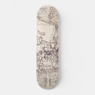 Cafe Terrace bij Nacht, Fijne Kunstschets, Van Gog Persoonlijk Skateboard