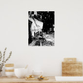 Cafe Terrace bij nacht Poster (Keuken)