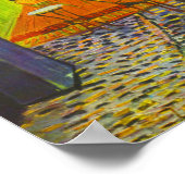 Cafe Terrace bij nacht Poster (Hoek)