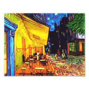 Café Terrace bij nacht schilderen Vincent van Gogh Foto Afdruk