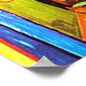 Café Terrace bij nacht schilderen Vincent van Gogh Poster (Hoek)