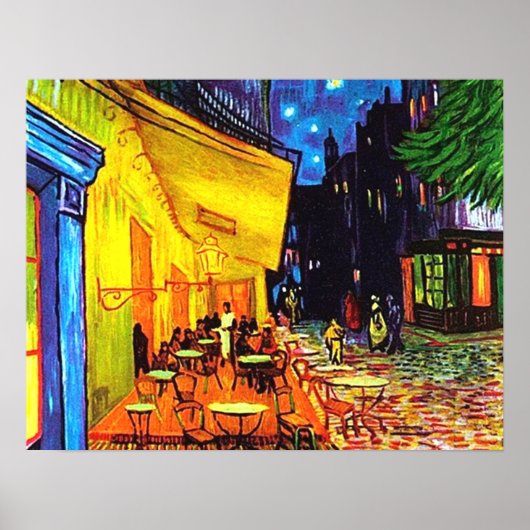 Café Terrace bij nacht schilderen Vincent van Gogh Poster (Voorkant)