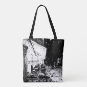 Cafe Terrace bij nacht Tote Bag (Achterkant)