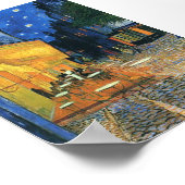 Cafe Terrace bij nacht, Van Gogh beroemd schildere Poster (Hoek)