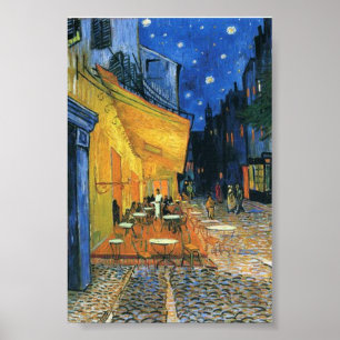 Cafe Terrace bij nacht, Van Gogh beroemd schildere Poster
