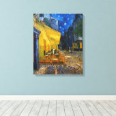 Cafe Terrace bij nacht | Van Gogh | Canvas Afdruk (Insitu (Houten vloer))