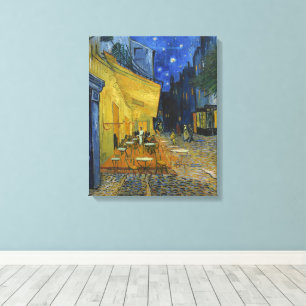 Cafe Terrace bij nacht   Vincent van Gogh Canvas Afdruk